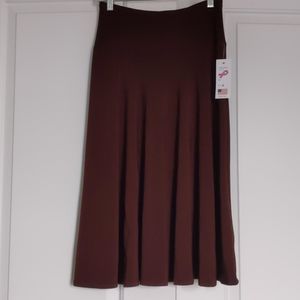 Plum/Burgundy Midi Stretchy Skirt